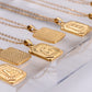 Simple Style Plating Letter Pendant Necklace [304 Stainless Steel,18K Gold Plated]