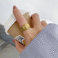 simple style commute solid color stainless steel plating gold plated rings