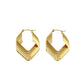 Geometric Solid Color  Hoop Earrings [304 Stainless Steel,18K Gold Plated]