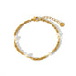 Basic Style Artificial Pearls Bracelet [304 Stainless Steel,18K Gold Plated]