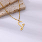 Calligraphic Letter Necklace [304 Stainless Steel]