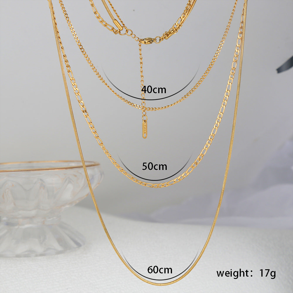 Triple Layered Necklaces [304 Stainless Steel]