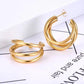 Triple Hoop Earrings Earrings [201 Stainless Steel,18K Gold Plated]