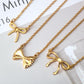 Bow Knot  Pendant Necklace Necklace [304 Stainless Steel]