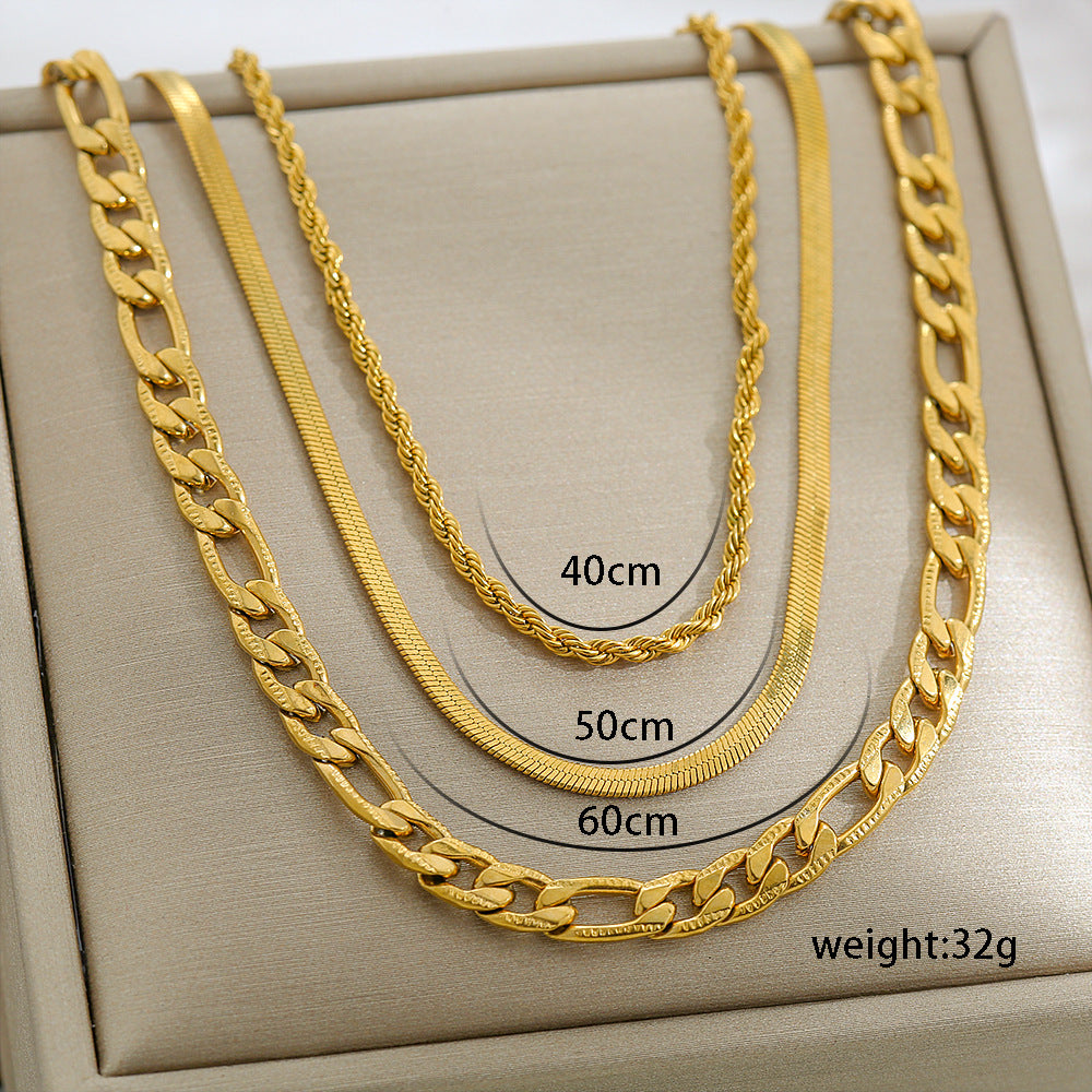 Triple Layered Necklaces [304 Stainless Steel]