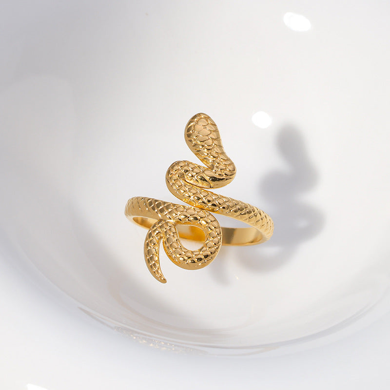 Snake Open Ring [roestvrij staal]