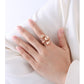 Gold Beads Ring [304 Stainless Steel, 18K Gold Plated]