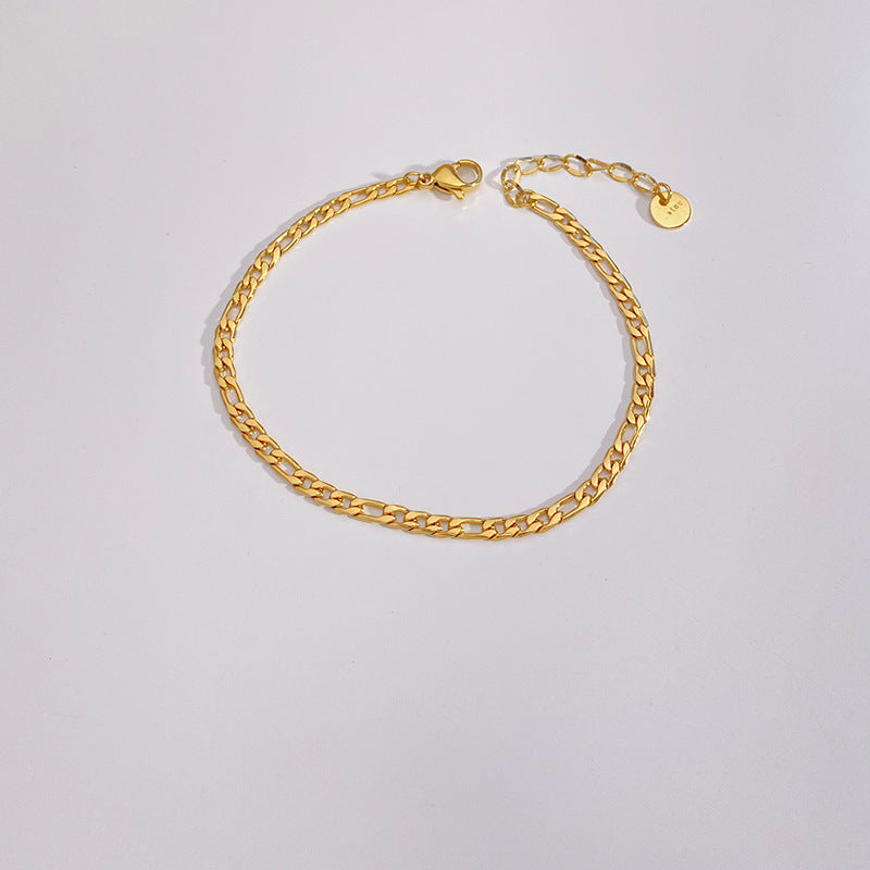 Thin Chain Bracelet [304 Stainless Steel,16K Gold Plated]