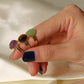 Artificial Gemstones Open Ring [304 Stainless Steel]