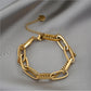 Double Link Chain Bracelet [304 Stainless Steel, 18K Gold Plated]