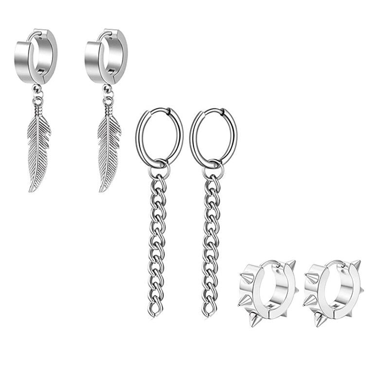 Sets of Drop Earrings [ Stainless Steel]