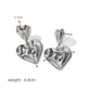 Double Heart Drop Earrings [304 Stainless Steel]