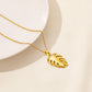 Leaves Pendant Necklace [304 Stainless Steel,18K Gold Plated]