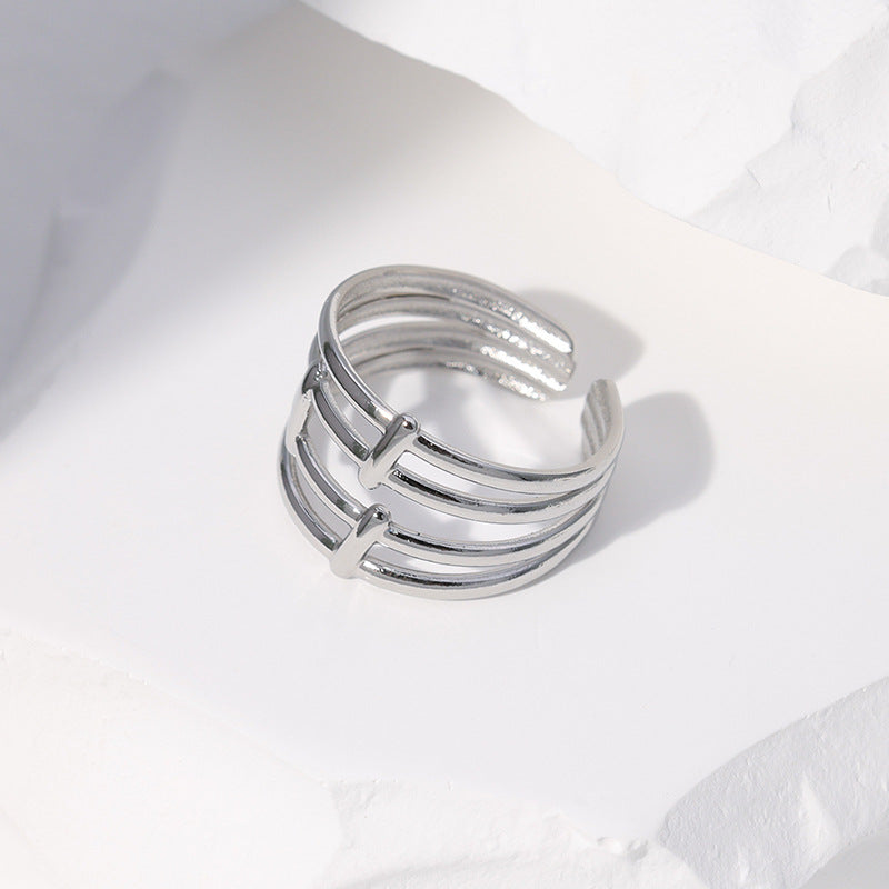 Lines Ring [ Stainless Steel]