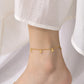 Leaves Anklet [201 Stainless Steel, 18K Gold Plated]