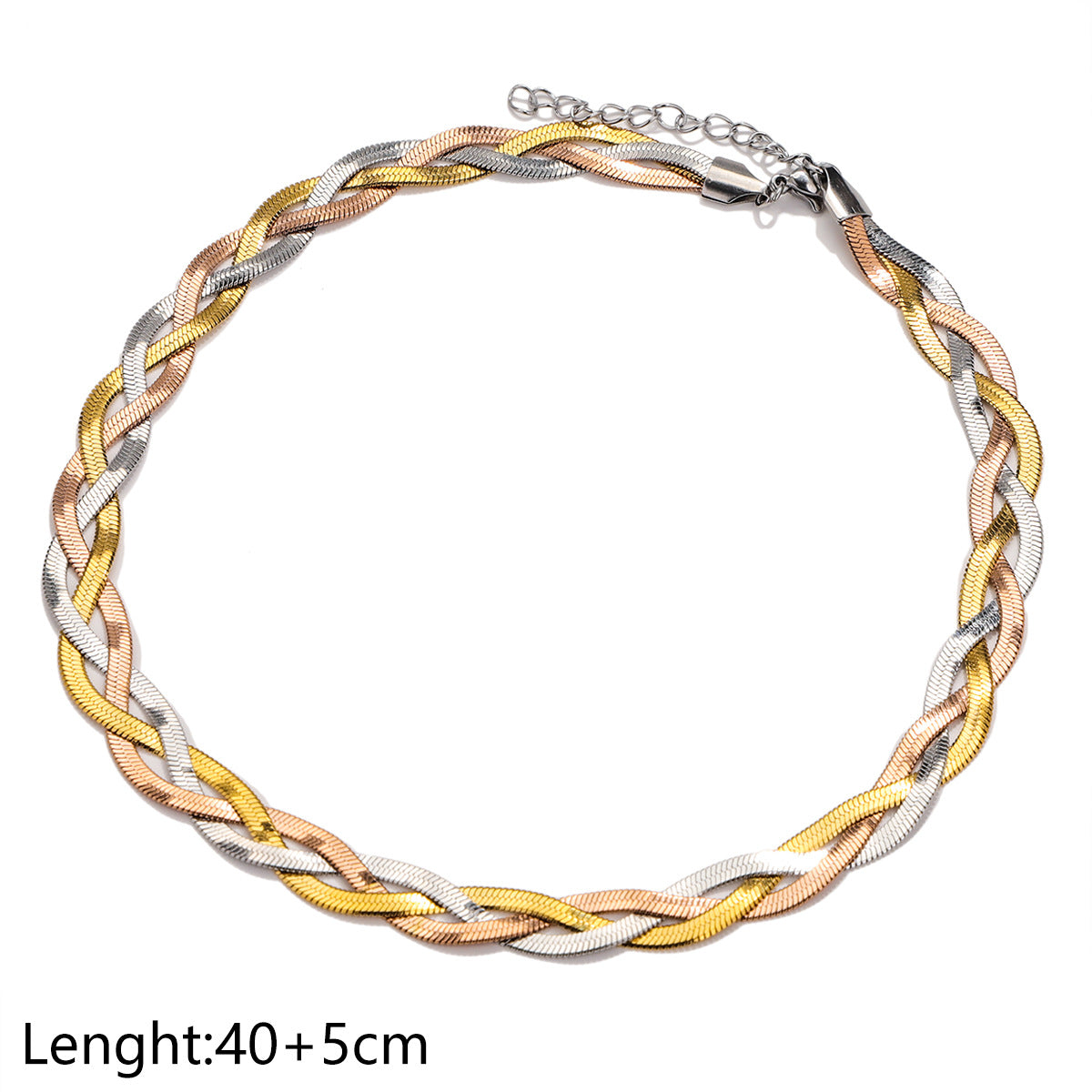 Bracciale/collana a catena della treccia [acciaio inossidabile 304]