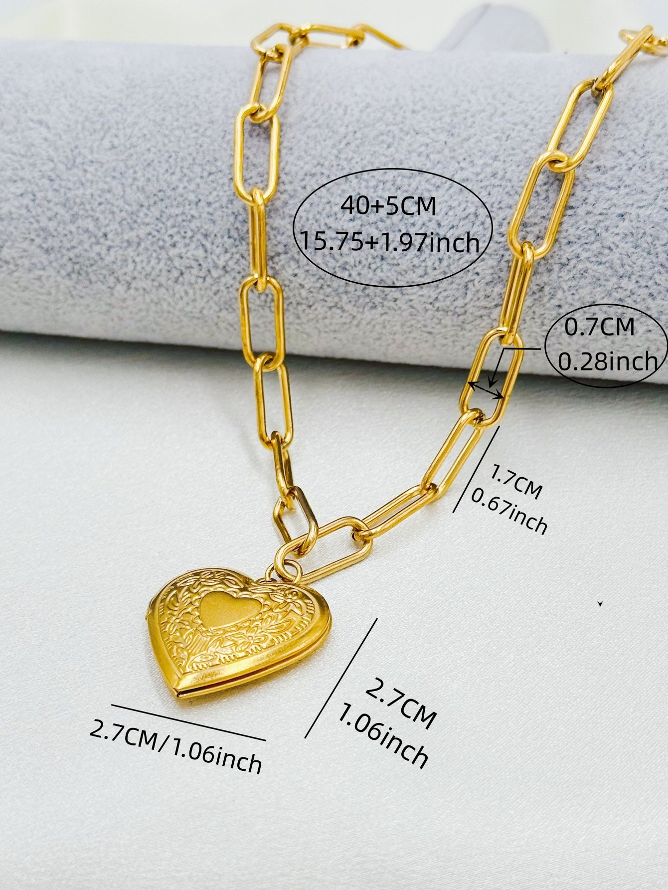 Heart Shape Necklace [304 Stainless Steel]