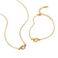 Heart Shape Bracelet/Necklace [304 Stainless Steel,18K Gold Plated]