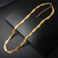 Twist Rose Gold Chain Bracelet/Necklace [304 Stainless Steel, 18K Gold Plated]