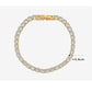 Square Zircon Bracelet [304 Stainless Steel, 18K Gold Plated]