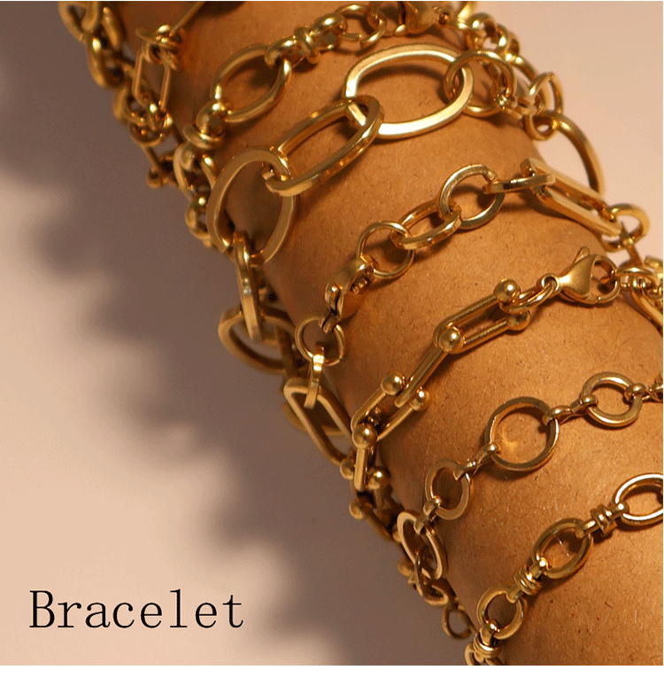 Retro Style Chains Bracelets [304 Stainless Steel]