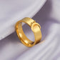 Anello lunare [304 in acciaio inossidabile, oro 18K placcato]