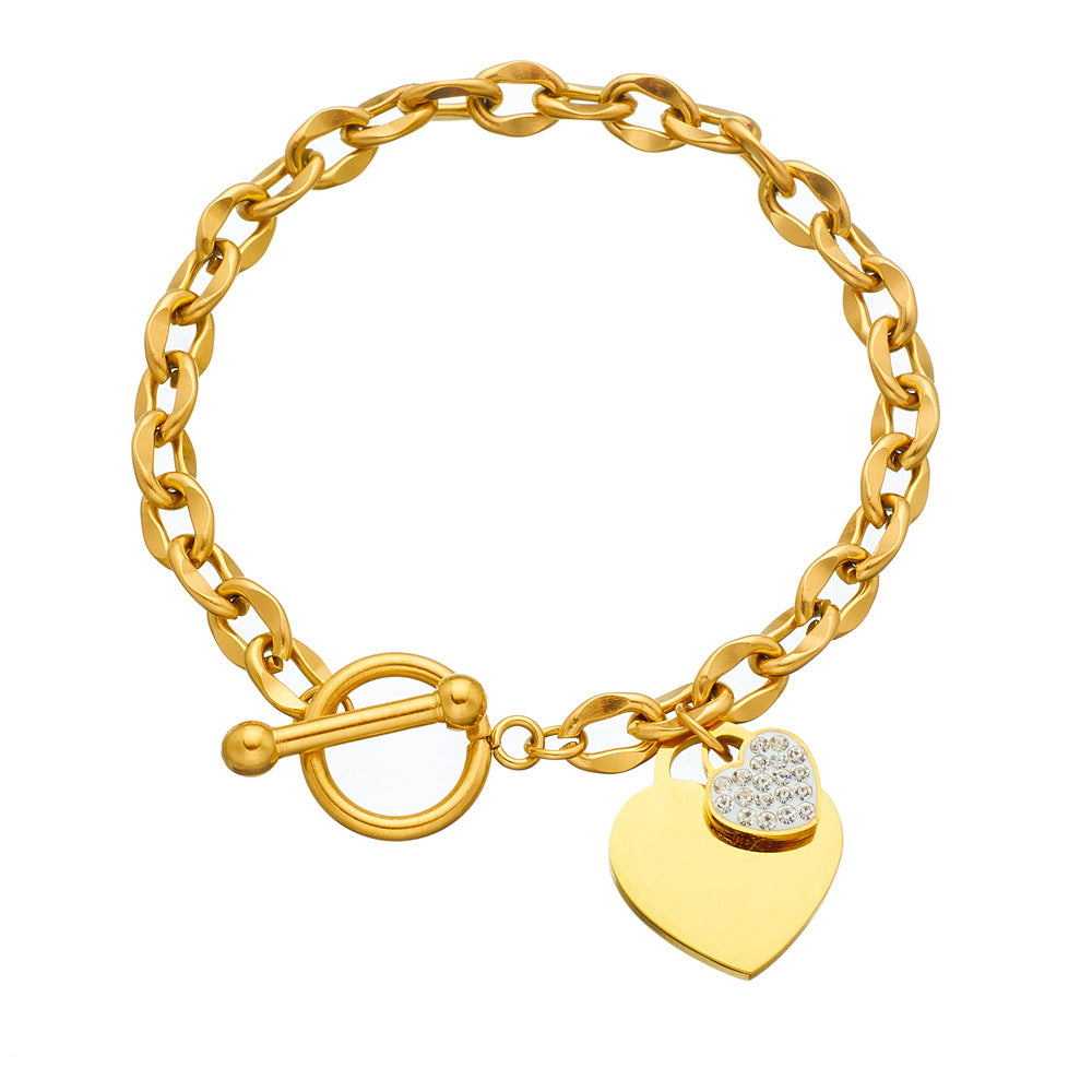 Various Heart Shape Chain Bracelets [Stainless Steel]