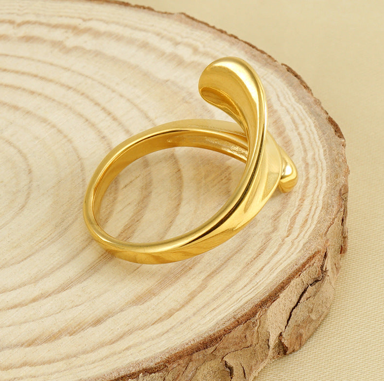 Geometric Ring [304 Stainless Steel, 18K Gold Plated]