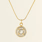 Elegant Simple Style Geometric Zircon Pendant Necklace [304 Stainless Steel,18K Gold Plated]