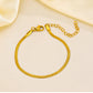 Snake Chain Bracelet [304 Stainless Steel,18K Gold Plated]