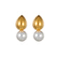 Pearl Gold Earrings [304 Stainless Steel]