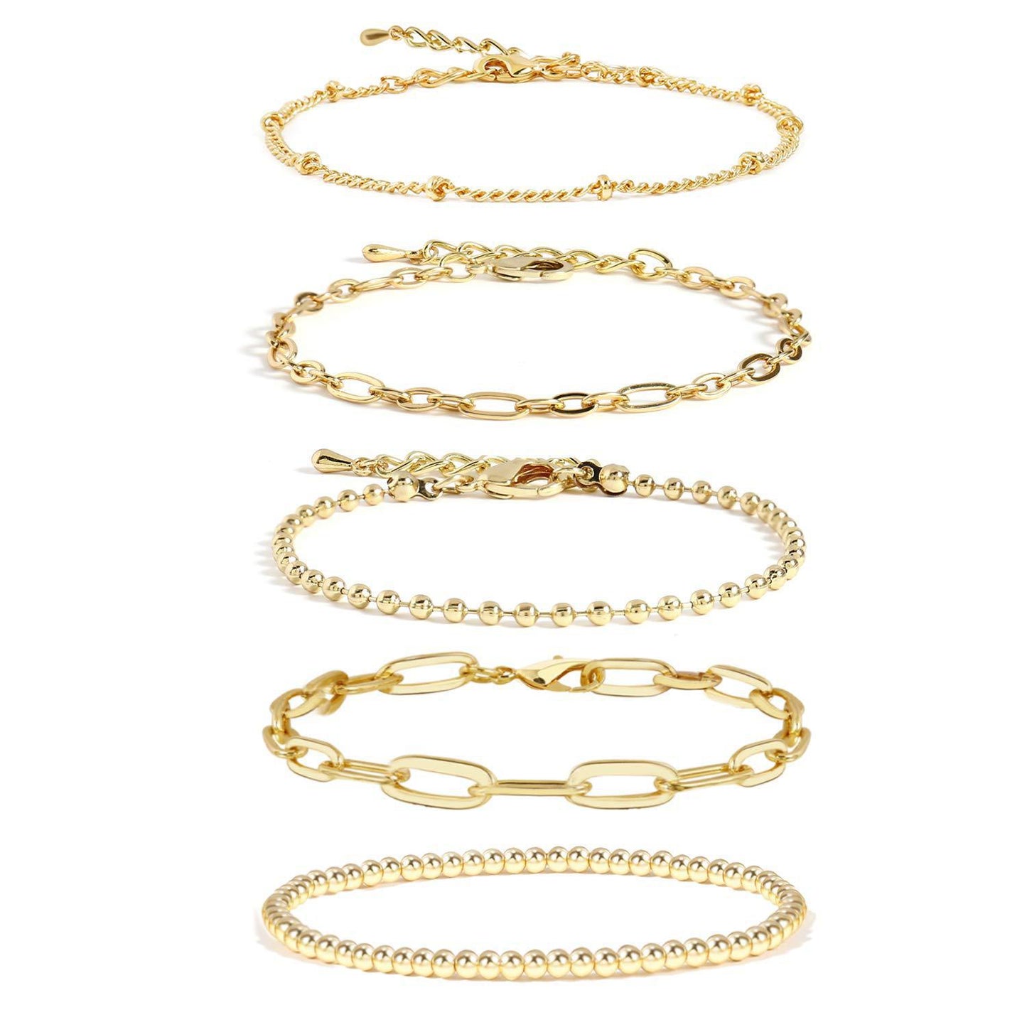 Layered Chain Eye Bracelets [Edelstahl]