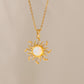 Sun Opal Pendant Necklace  [304 Stainless Steel]