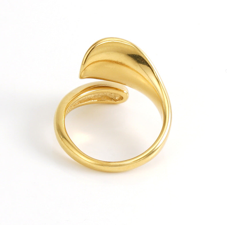 Geometrisk ring [304 rustfritt stål, 18K gullbelagt]