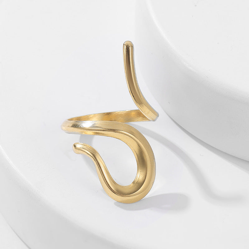 Fashion Snake Open Ring [Stainless Steel]