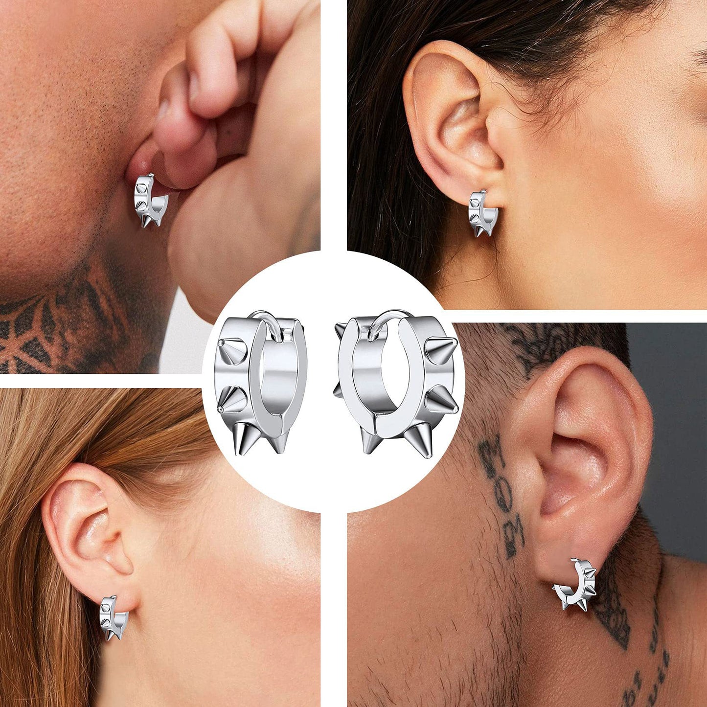 Punk Ear Studs 1 Piece [Stainless Steel]