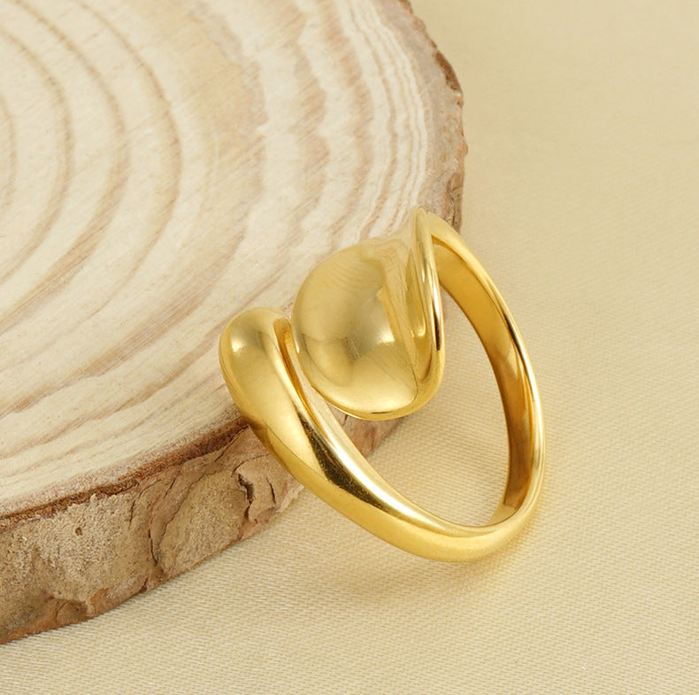 Geometric Ring [304 Stainless Steel, 18K Gold Plated]