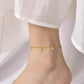 Leaves Anklet [201 Stainless Steel, 18K Gold Plated]