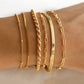 Braceletas de cadena [316L de acero inoxidable, 18K de oro chapado]