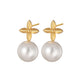 Pearl Gold Earrings [304 Stainless Steel]