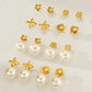 Pearl Gold Earrings [304 Stainless Steel]