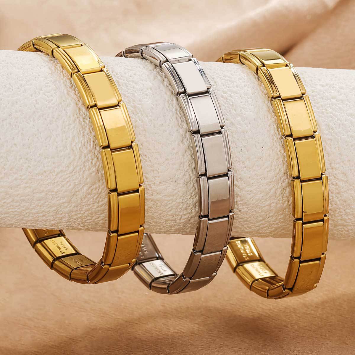 Square Bangle Bracelet [304 Stainless Steel]