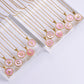 Pink Shell Letter Necklaces [304 Stainless Steel,18K Gold Plated]