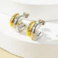 Double Mix Silver Gold Earrings [304 Stainless Steel]