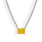 Zircon Pink Yellow Necklace [201,304 Stainless Steel]