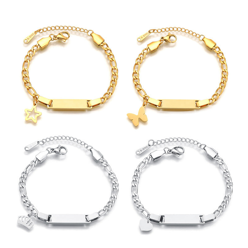 Love Heart Bracelet [201 Stainless Steel,18K Gold Plated]