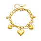 Various Heart Shape Chain Bracelets [Stainless Steel]