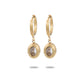 Colorful Zircon Drop Earrings [304 Stainless Steel,18K Gold Plated]