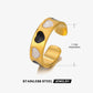 Retro Novelty Enamel Resin Ring [304 Stainless Steel 18K Gold Plated]