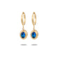 Colorful Zircon Drop Earrings [304 Stainless Steel,18K Gold Plated]